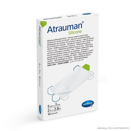 Atrauman Silicone Wundkontaktschicht steril, 5 x 7 cm (10 Stck.) (PACK=10 STÜCK) Produktbild