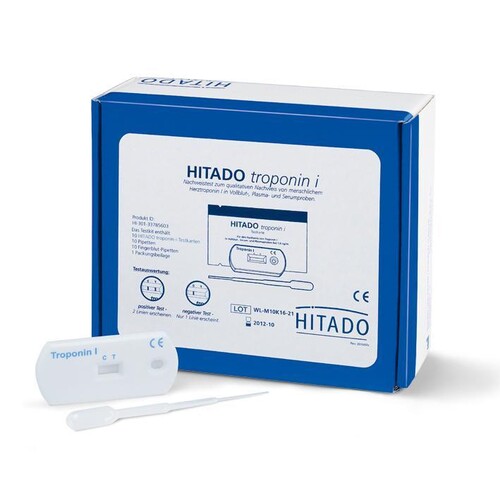 HITADO troponin I Schnelltest (10 T.) -neue Ausführung- Produktbild Front View L