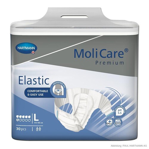 MoliCare Premium Elastic 6 Tropfen Gr. L Inkontinenzslips (30 Stck.) (BTL=30 STÜCK) Produktbild Front View L
