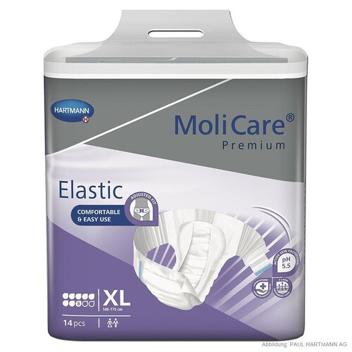 MoliCare Premium Elastic super plus 8 Tropfen Gr. XL Inkontinenzslips (14Stck) (BTL=14 STÜCK) Produktbild Front View L