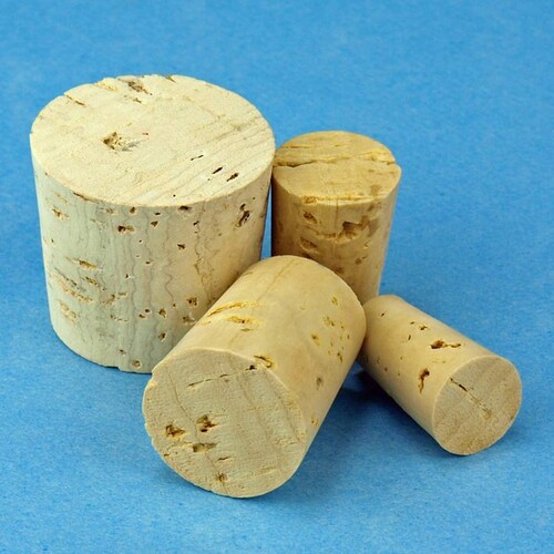 spitze Korkstopfen, 1a-Qualität, porenarm, 16 x 13 x 22 mm Produktbild Front View L