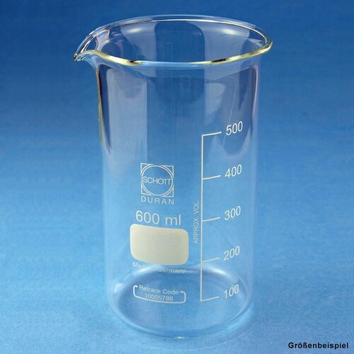 Becherglas mit Teilung 50 ml hohe Form Produktbild Front View L