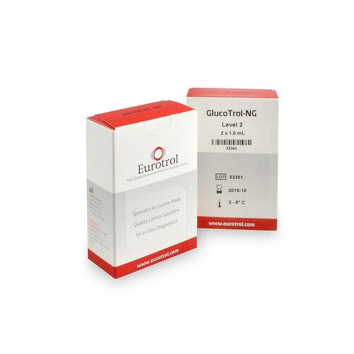 Kontrollhämolysat Glucotrol Level 2 (2 x 1 ml) Kontrolllösung **Kühlware** Produktbild Front View L