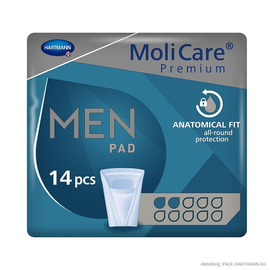 MoliCare Premium MEN PAD 2 Tropfen Inkontinenzeinlagen (14 Stck.) (BTL=14 STÜCK) Produktbild