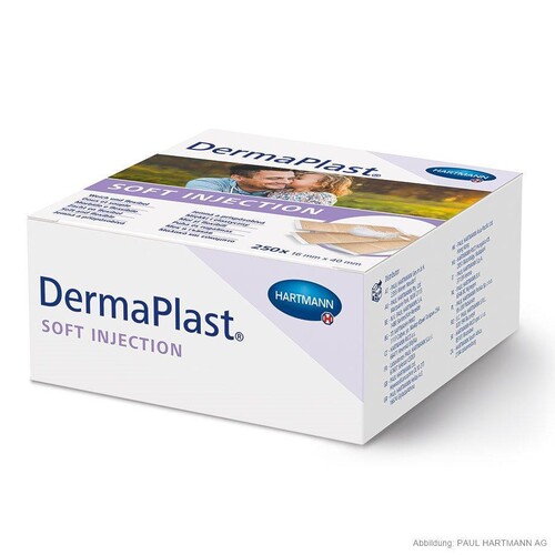 DermaPlast sensitive injection Injektionspflaster 4 x 1,6 cm (250Stck.) (PACK=250 STÜCK) Produktbild Front View L