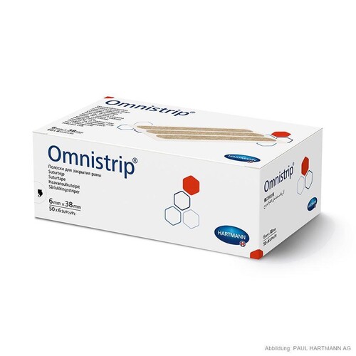 Omnistrip Wundnahtstreifen steril, 6 x 38 mm (50 x 6 Stck.) Produktbild