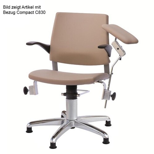 Blutentnahmestuhl Serie 22, mit Gleitern und beweglicher Rückenlehne Produktbild Front View L