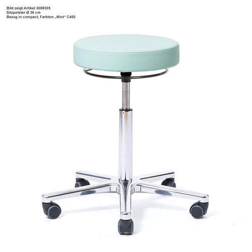 Arbeitshocker, Höhenverstellung 46-58 cm mit Ringauslösung, ohne Fußring Produktbild Front View L