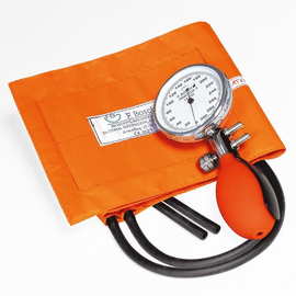 Prakticus II Blutdruckmessgerät Ø 68 mm 2-Schlauch, orange, kpl. im Etui Produktbild