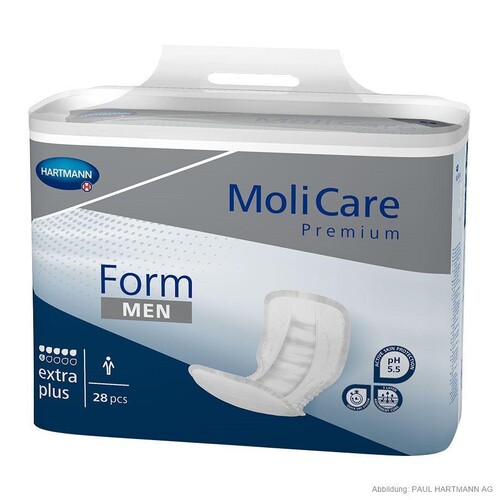 MoliCare Premium Form MEN extra plus 6 Tropfen Inkontinenzeinlagen (28 Stck.) (BTL=28 STÜCK) Produktbild Front View L