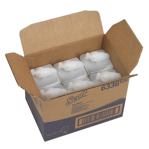 SCOTT Control antibakterieller Handreiniger, transparent (6 x 1 Ltr.) Produktbild Additional View 1 L