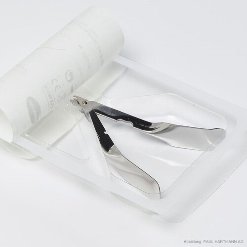 Hautklammerentferner Metall, 10 cm Produktbild Front View L