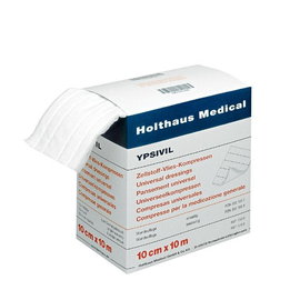 YPSIVIL Zellstoff-Vlieskompresse einseitig, unsteril 10 m x 10 cm Produktbild