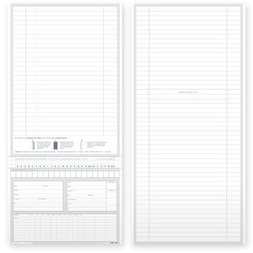 Karteitaschen ALPHAnorm DIN A5 quer Typ Veterinärmedizin (1000 Stck.) (PACK=1000 STÜCK) Produktbild Front View L