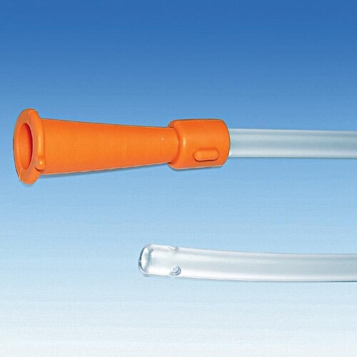 Einmal-Absaugkatheter ratiomed Ch. 16 orange, für Tracheostomietuben Produktbild Front View L
