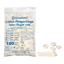 Fingerlinge ratiomed Latex S Gr. 2 (100 Stck.) (BTL=100 STÜCK) Produktbild