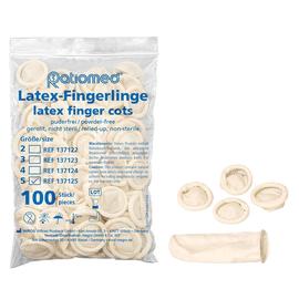 Fingerlinge ratiomed Latex XL Gr. 5 (100 Stck.) (BTL=100 STÜCK) Produktbild