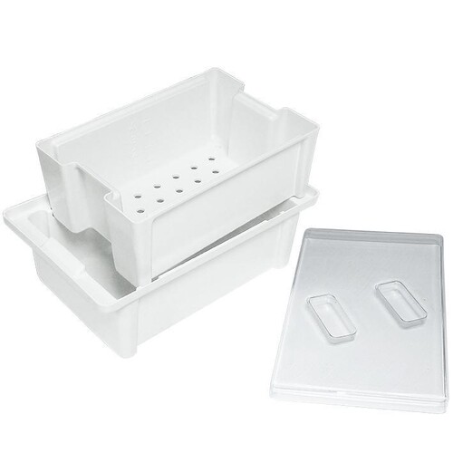 Desinfektionswanne 4 Ltr. mit Siebeinsatz und transparentem Deckel Produktbild Additional View 1 L