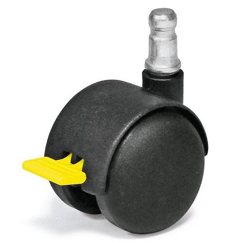 Doppellaufrolle Ø 50 mm, antistatisch, feststellbar, mit Zapfen Produktbild Front View L