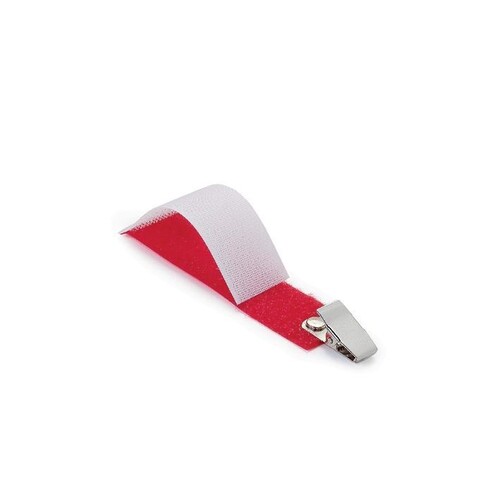 Universal-Schlauchhalter ratiomed OP-FIX mit Clip weiß/rot, 9,5x2,5 cm (25 Stck.) (PACK=25 STÜCK) Produktbild Front View L