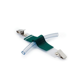 Universal-Schlauchhalter ratiomed OP-FIX DuoClip grün/weiß, 9,5x2,5 cm (25 Stck) mit 2 Clips (PACK=25 STÜCK) Produktbild