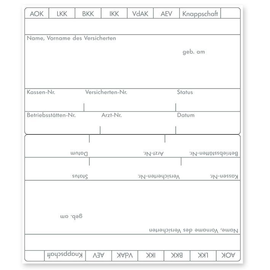 Adressfeldaufkleber eGK (1000 Stck.) Produktbild