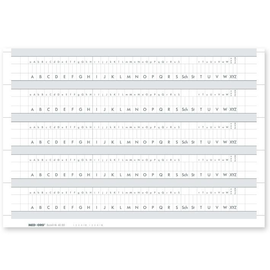 Alphabetleistenaufkleber für Karteitaschen DIN A5 (100 Stck.) unzerreißbar, PP-Folie (PACK=100 STÜCK) Produktbild