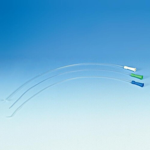Einmal-Absaugkatheter ratiomed gebogen Ch. 8, blau Produktbild Front View L
