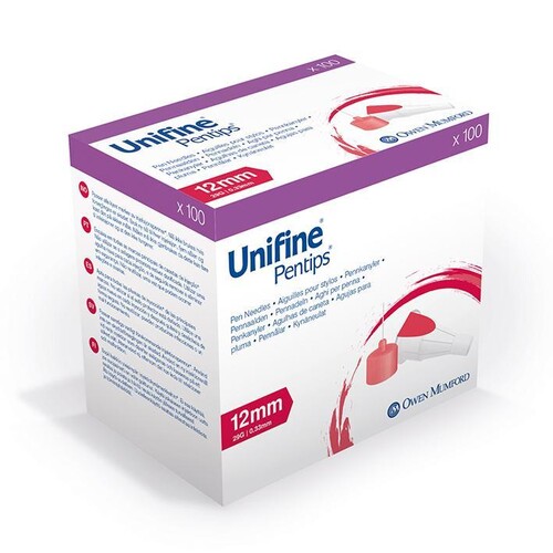 Unifine Pentips 29 G, 0,33 x 12 mm, original (100 Stck.) (PACK=100 STÜCK) Produktbild Front View L