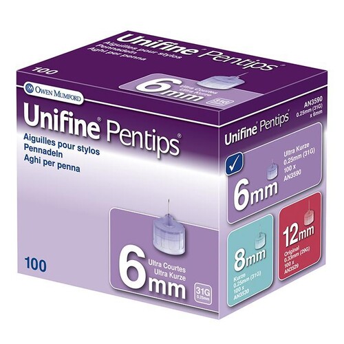 Unifine Pentips 31 G, 0,25 x 6 mm, ultrakurz (100 Stck.) (PACK=100 STÜCK) Produktbild