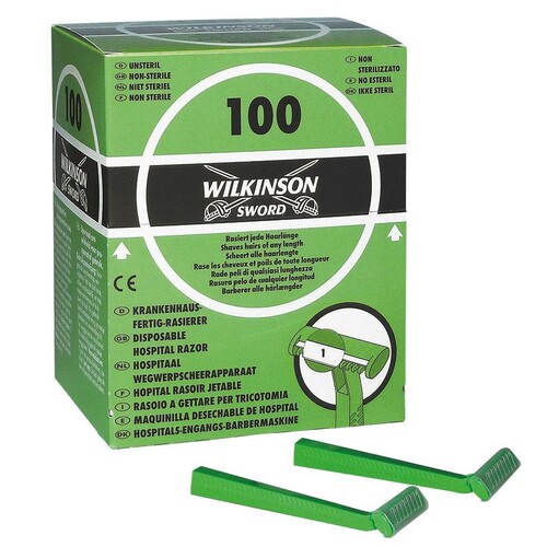 Einmal-Rasierer Wilkinson Typ 182H, unsteril, einschneidig (100 Stck.) (PACK=100 STÜCK) Produktbild Front View L