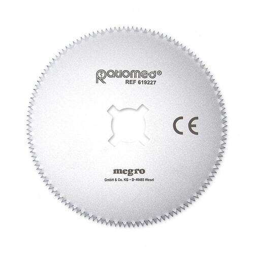 Sägeblatt ratiomed gehärtet 50 mm für Gipssäge MEG 619220 Produktbild Front View L