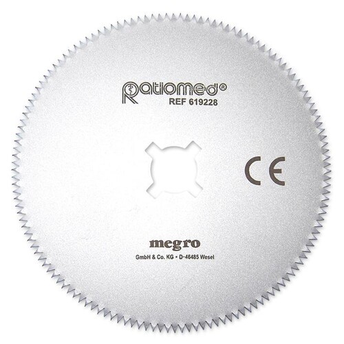 Sägeblatt ratiomed gehärtet 65 mm für Gipssäge MEG 619220 Produktbild Front View L