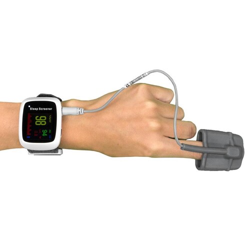 Handgelenkpulsoximeter AP-20 mit Flowmessung Sleep Screener Produktbild Additional View 3 L