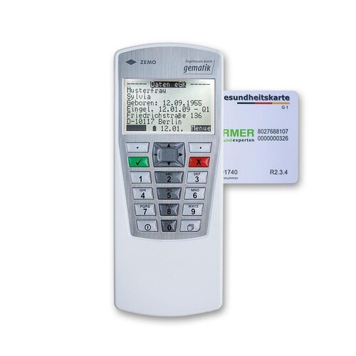 mobiles Chipkartenlesegerät VML-GK2 (1+) weiß/silber nicht telematik geeignet Produktbild Front View L