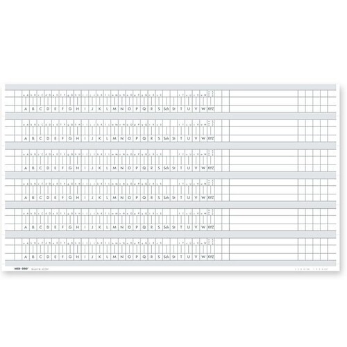 Alphabetleistenaufkleber DIN A4 aus unzerreißbarer PP-Folie (100 Stck.) (PACK=100 STÜCK) Produktbild Front View L