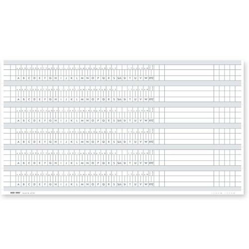 Alphabetleistenaufkleber DIN A4 aus unzerreißbarer PP-Folie (100 Stck.) (PACK=100 STÜCK) Produktbild Front View L