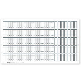 Alphabetleistenaufkleber MEGAnorm DIN A4 aus unzerreißbarer PP-Folie (100 Stck.) (PACK=100 STÜCK) Produktbild