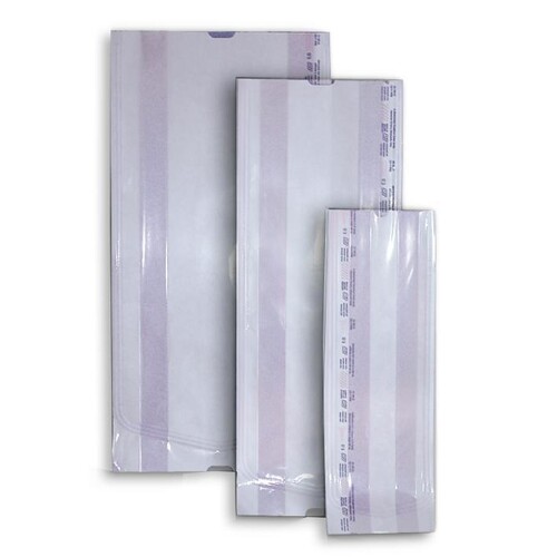 Steri-Beutel 100 x 300 mm mit Falte mit 2 Indikatoren Produktbild Front View L