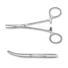 Halst.-Mosquito Arterienklemme megro gebogen, gerieft,12,5 cm Produktbild