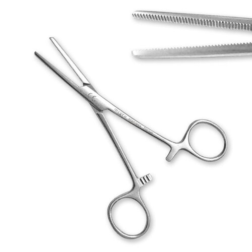 Pean Arterienklemme megro gerade, gerieft, 14 cm Produktbild Front View L