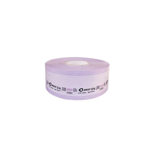 Steri-Rolle 80 mm x 200 m ohne Falte mit Dampfindikator Produktbild Front View L