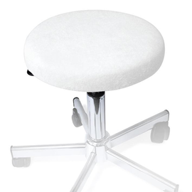 Hockerbezug Frottee weiß für Hocker 40 bis 45 cm Ø Produktbild