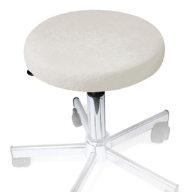 Hockerbezug Frottee silbergrau für Hocker 40 bis 45 cm Ø Produktbild