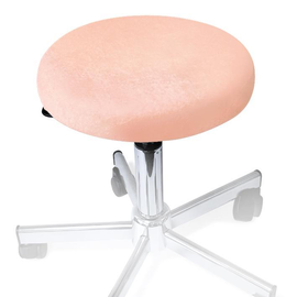 Hockerbezug Frottee apricot für Hocker 40 bis 45 cm Ø Produktbild