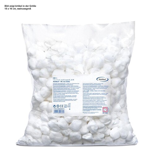 Mulltupfer unsteril pflaumengroß 20 x 20 cm (500 Stck.) (BTL=500 STÜCK) Produktbild Front View L