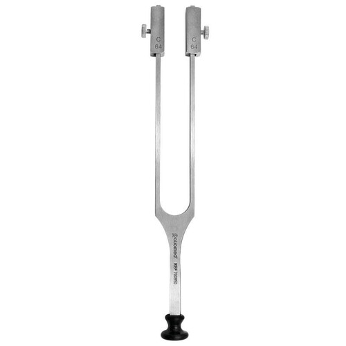 Stimmgabel ratiomed Rydel-Seiffer, Stahl mit Fuß, abnehmbarer Dämpfer Produktbild Front View L