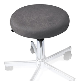 Hockerbezug Frottee graphit für Hocker 40 bis 45 cm Ø Produktbild