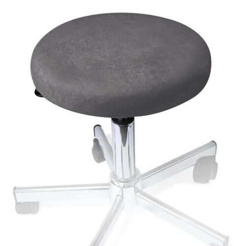 Hockerbezug Frottee graphit für Hocker 40 bis 45 cm Ø Produktbild Front View L
