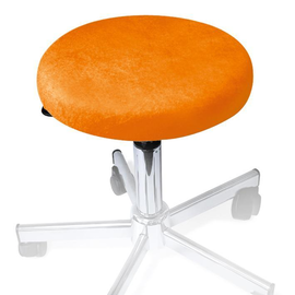 Hockerbezug Frottee orange für Hocker 40 bis 45 cm Ø Produktbild